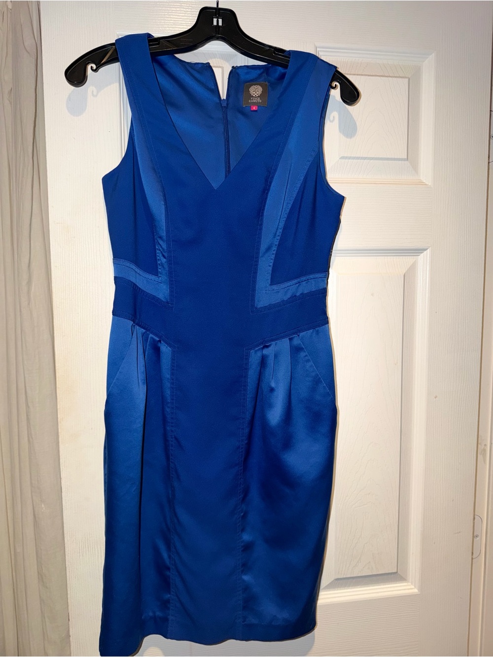 Vince Camuto Royal Blue V-Neck Sheath Dress